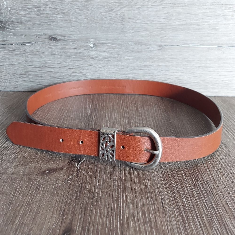 Relic Brown Faux Leather Belt Size Large
